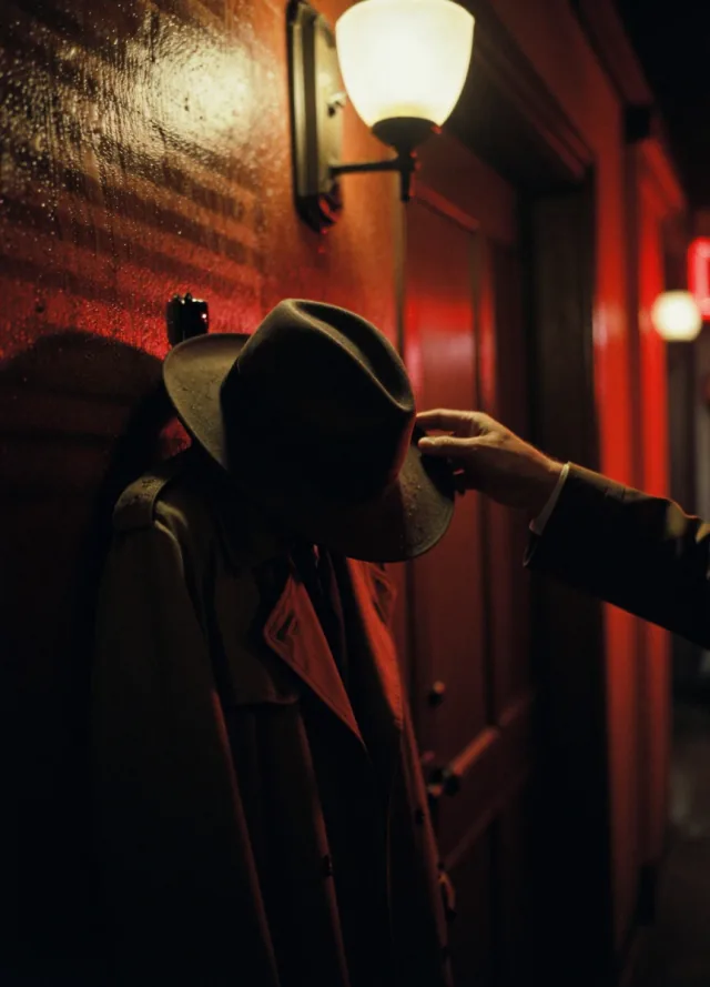 Hat and Coat — collectible card from Crime & Mystery Trivia