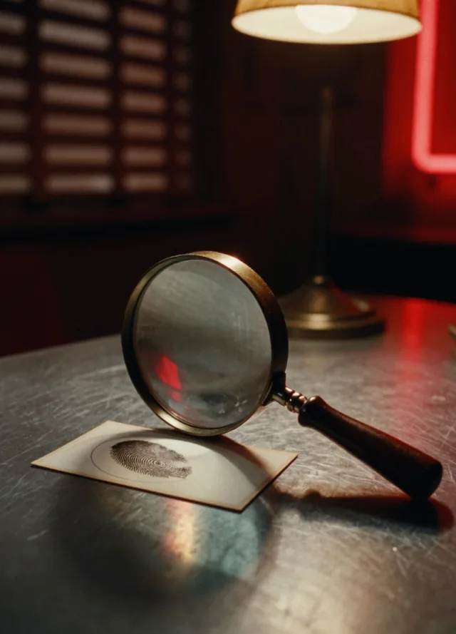 The Magnifier — collectible card from Crime & Mystery Trivia