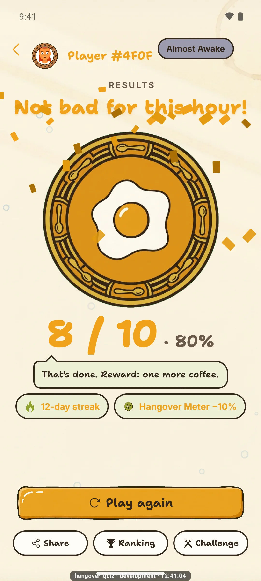 Hangover Quiz: Easy Trivia — Score