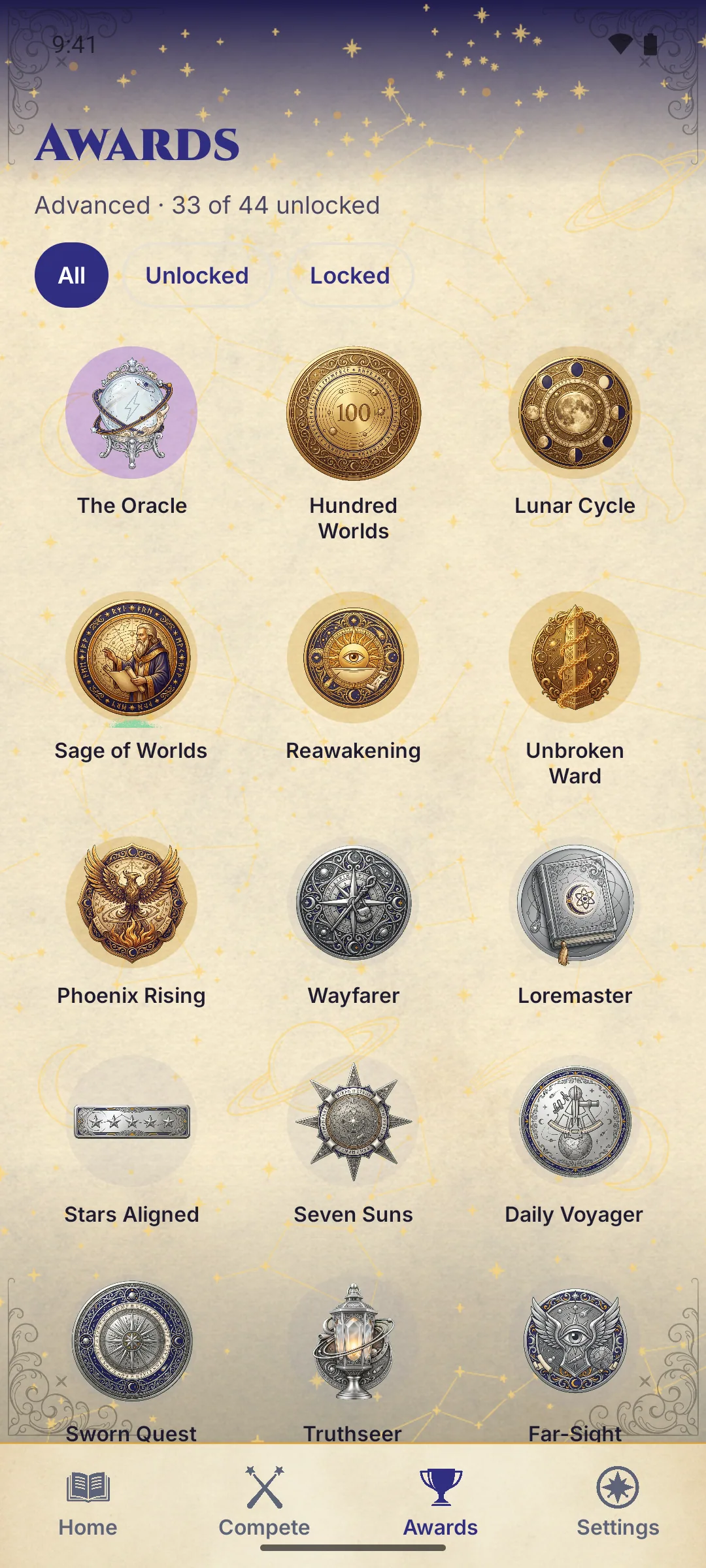 Sci-Fi & Fantasy Book Trivia — Achievements