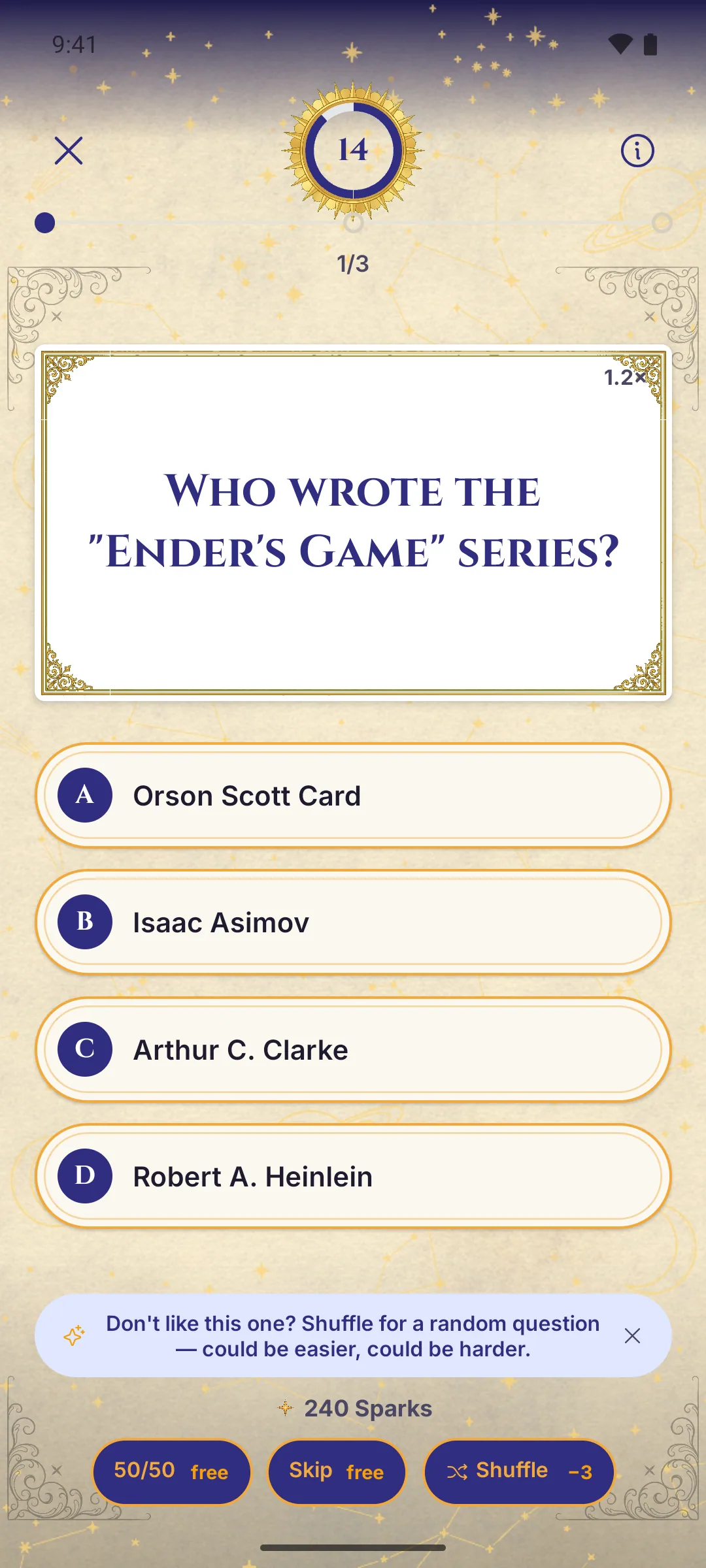 Sci-Fi & Fantasy Book Trivia — Quiz